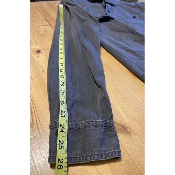 American
Eagle Button Up Shirt Chambray Gray men’s size Large Vintage 90s - Picture 6 of 8